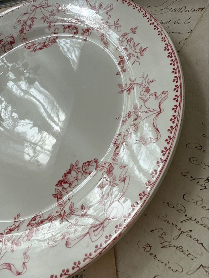 Sarreguemines Mozart Rouge 24cm平皿