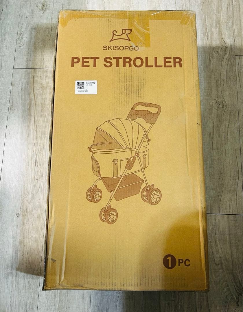 ペットカート 4輪360°回転 折りたたみ 耐荷重15kg ピンク色