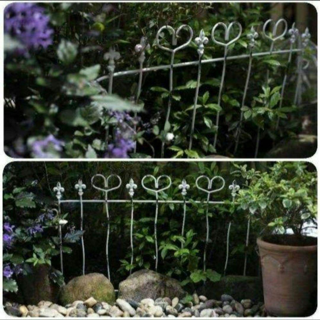 庭の演出に最適なアイテム♡アンティーク調アイアンピックフェンス(2枚セット)♡
