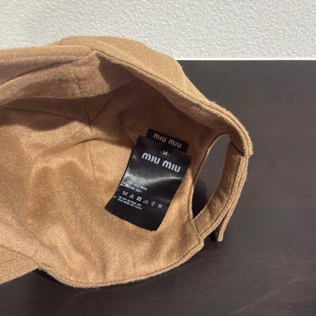 【最終値下げ】【Miu Miu】ウール ベースボールキャップ MIU MIUロゴ