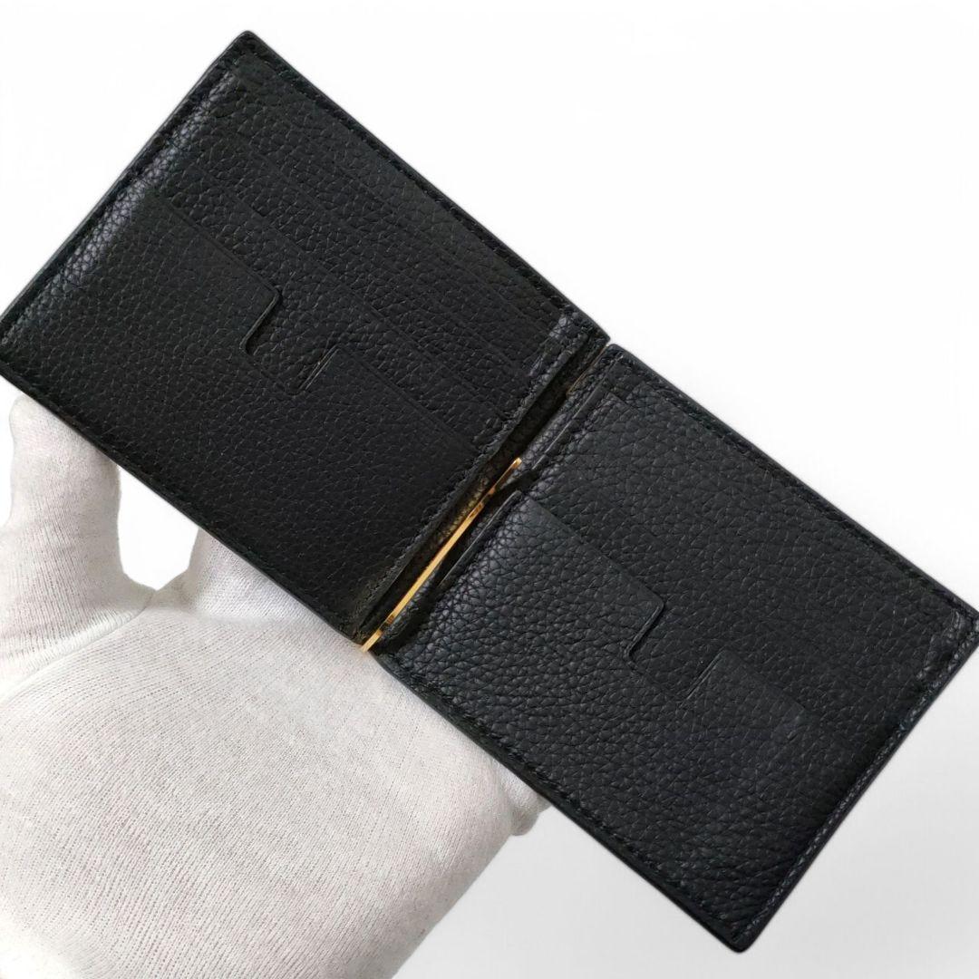 ＊新品同様　TOM FORD　マネークリップ　財布　ゴールド金具　ブラック