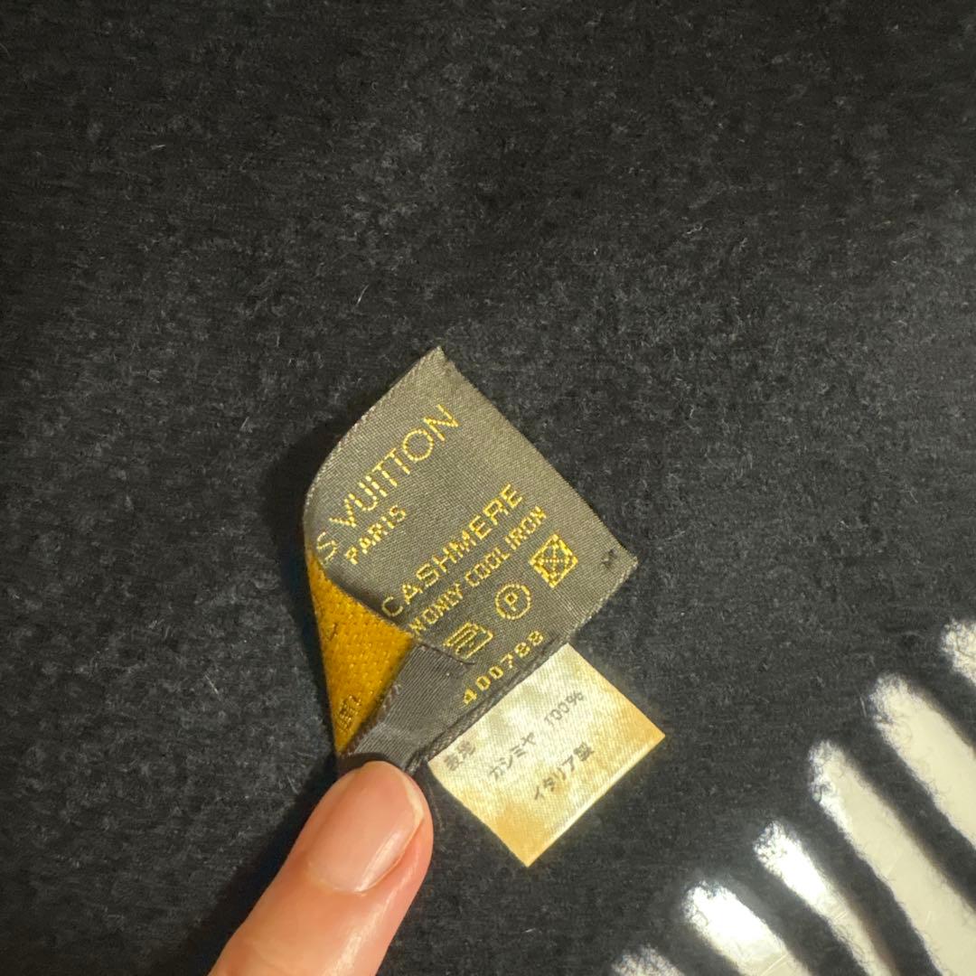LOUIS VUITTON カシミヤマフラー ブラック