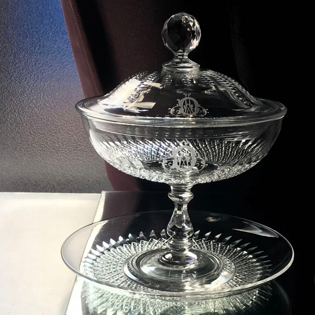 とても素敵♡オールドバカラBaccaratドラジェボウル♡クリスタル★100年前