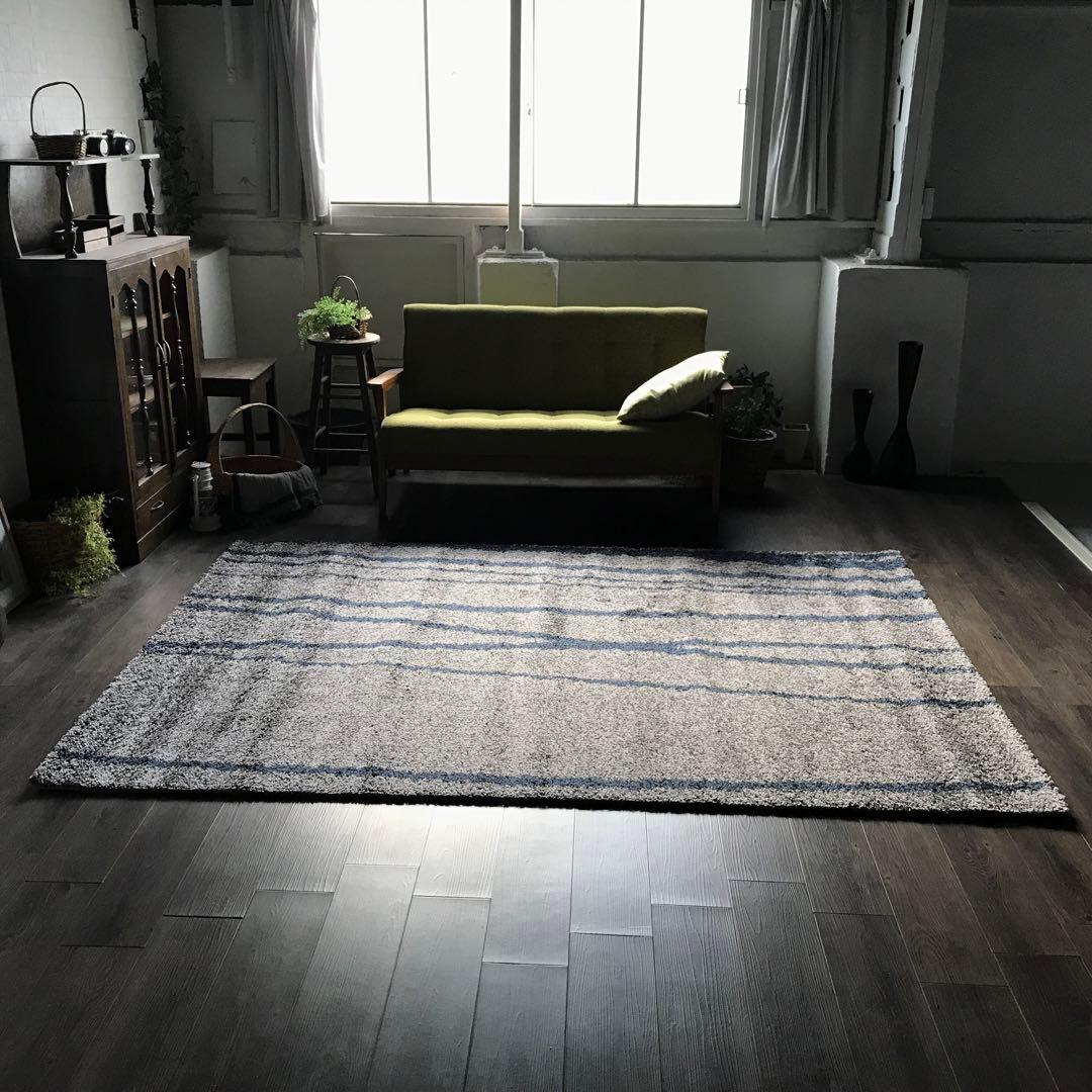 ラグ ラグマット 159x227cm カーペット ウィルトン織 ストライプ