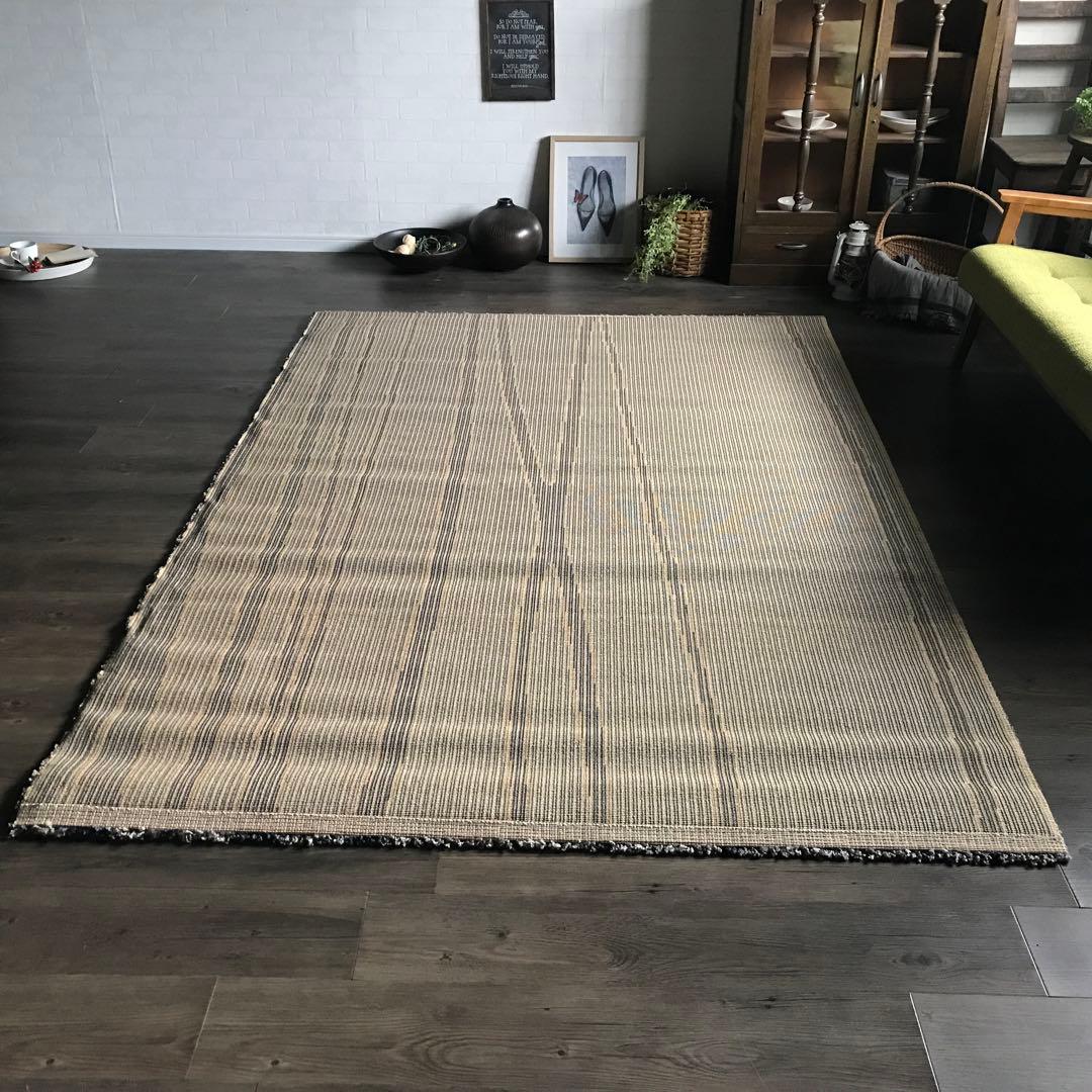 ラグ ラグマット 159x227cm カーペット ウィルトン織 ストライプ