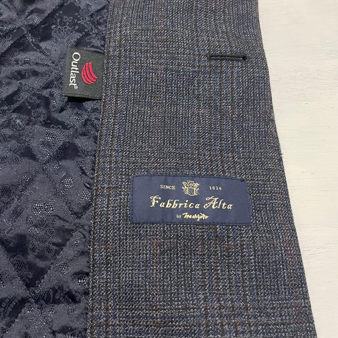 高級ウール　HILTON 比翼　ステンカラーコート L ブラック系