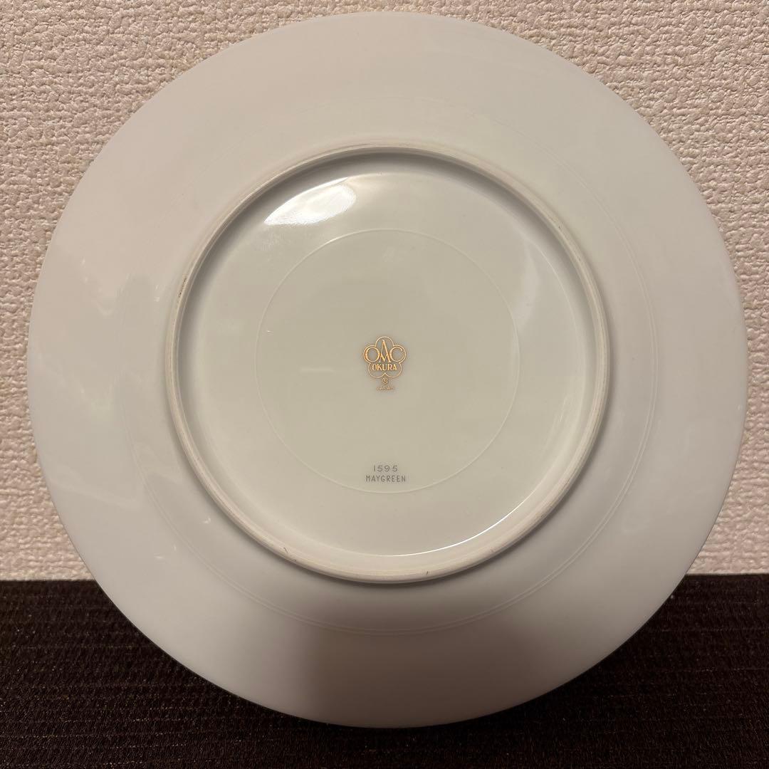 大倉陶園　メイグリーン　デザートプレート　20cm 金彩金蝕