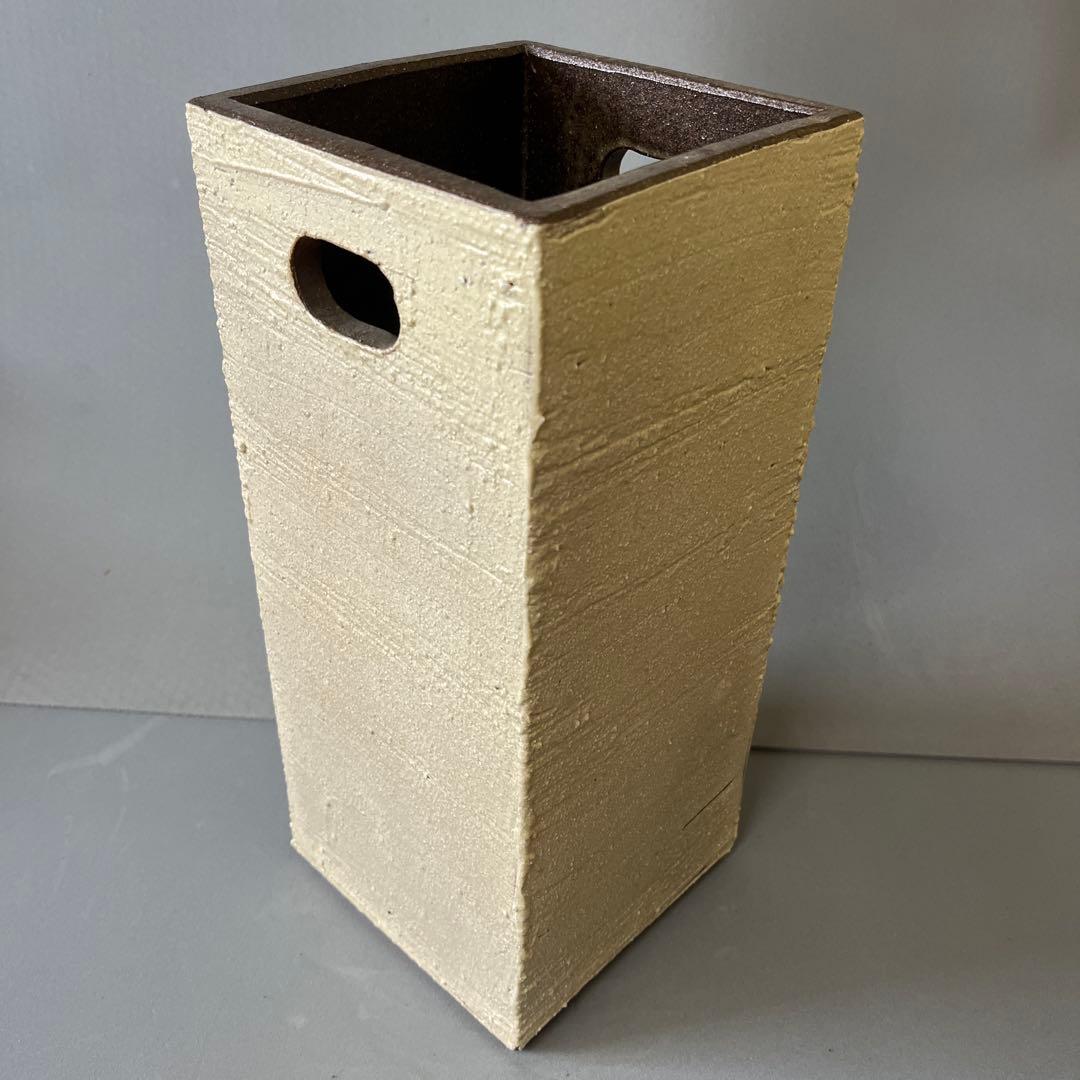 信楽焼正角傘立て 高さ38cm