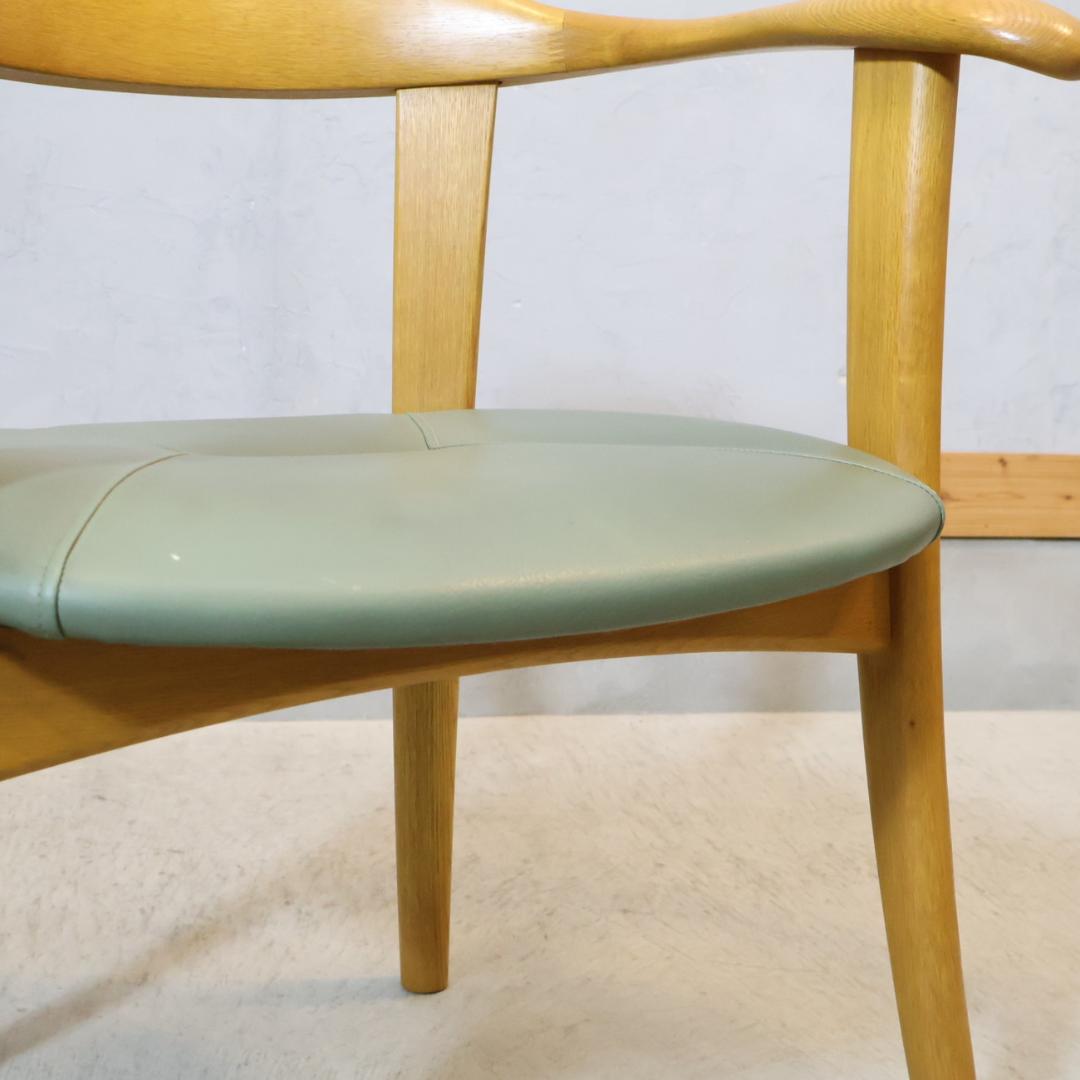 HIDA 飛騨産業 オーク材 ダイニングチェア 2脚セット アームチェア 和