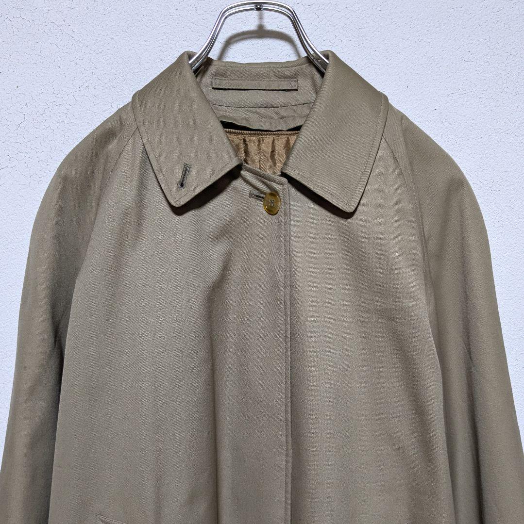美品 英国製 80s バーバリー ステンカラーコート レディース ウールライナー