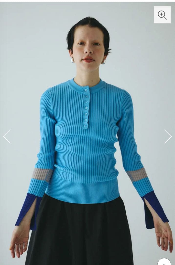 トップス Henly neck knit tops