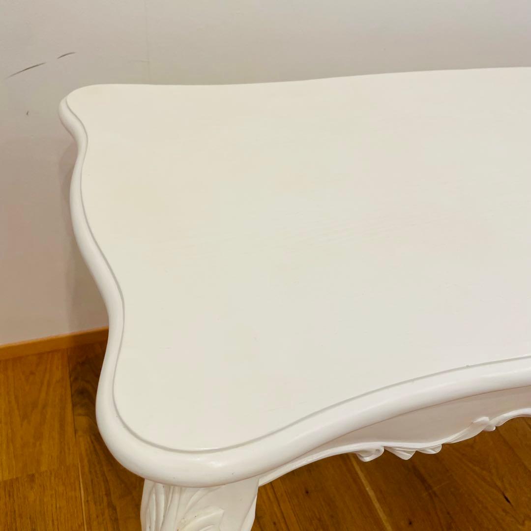 ロココ調 ローテーブル アンティーク ホワイトシンフォニー 猫脚