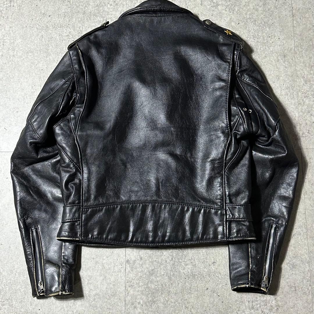80~90s Schott 613 ワンスター 40 黒 ダブルライダース