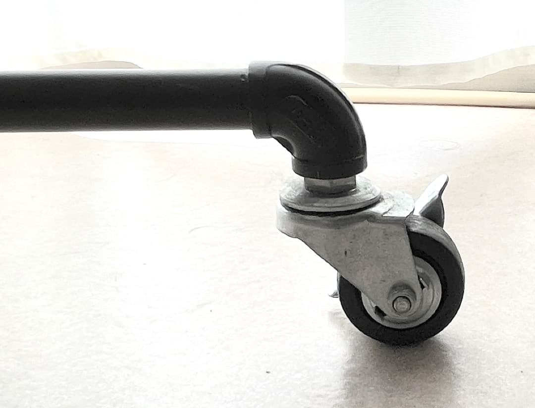 キャスター付 アイアン ガス管調 ハンガーラック 店舗用高剛性 引き取り限定