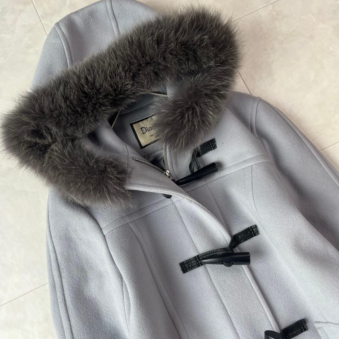 極美品✨ダイアグラム　フォックスファー付ダッフルコート 36 2way 脱着可