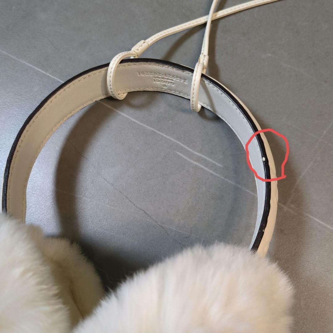 GUCCI☆ グッチ☆ホワイトファー耳あて