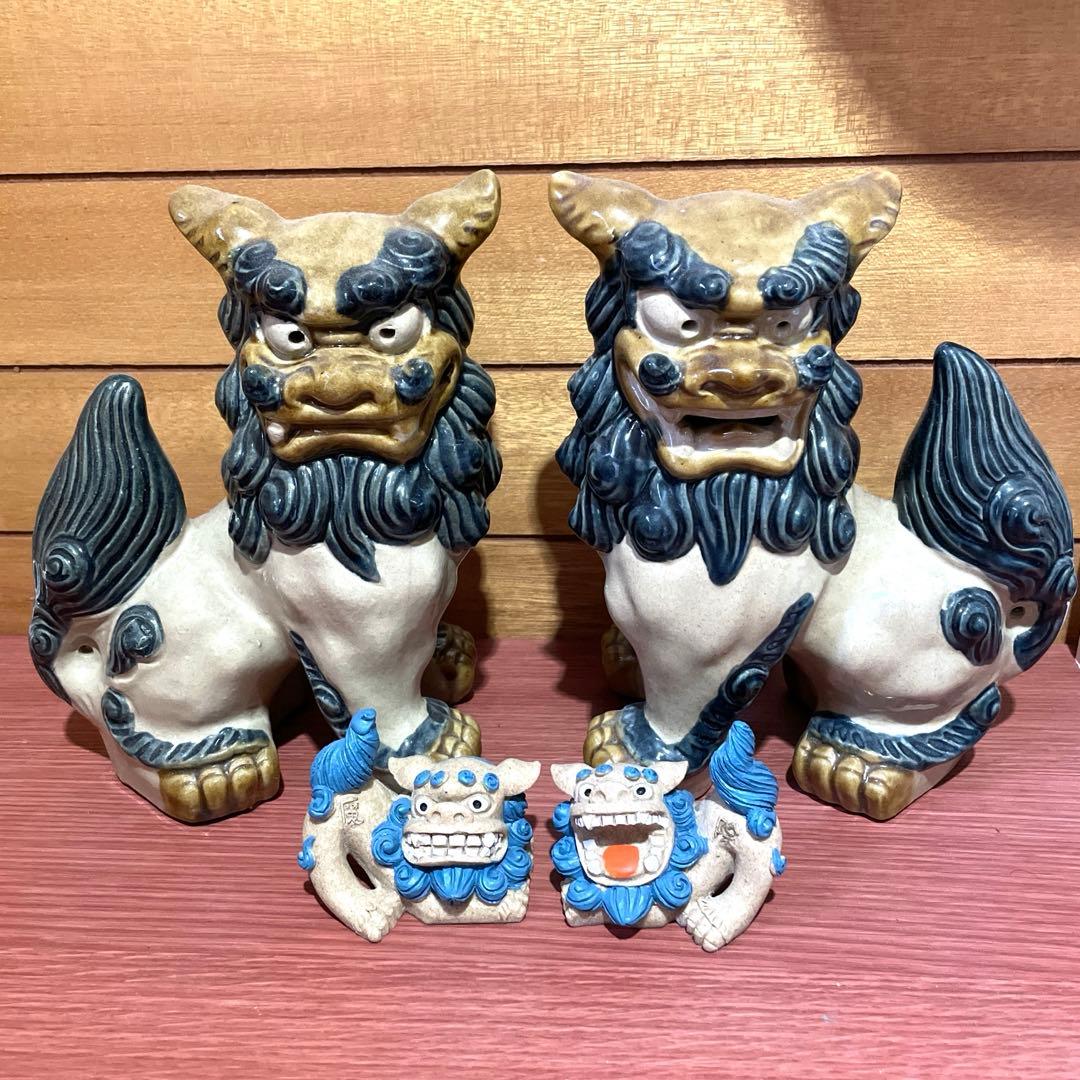シーサー　4体セット　沖縄　ネコ
