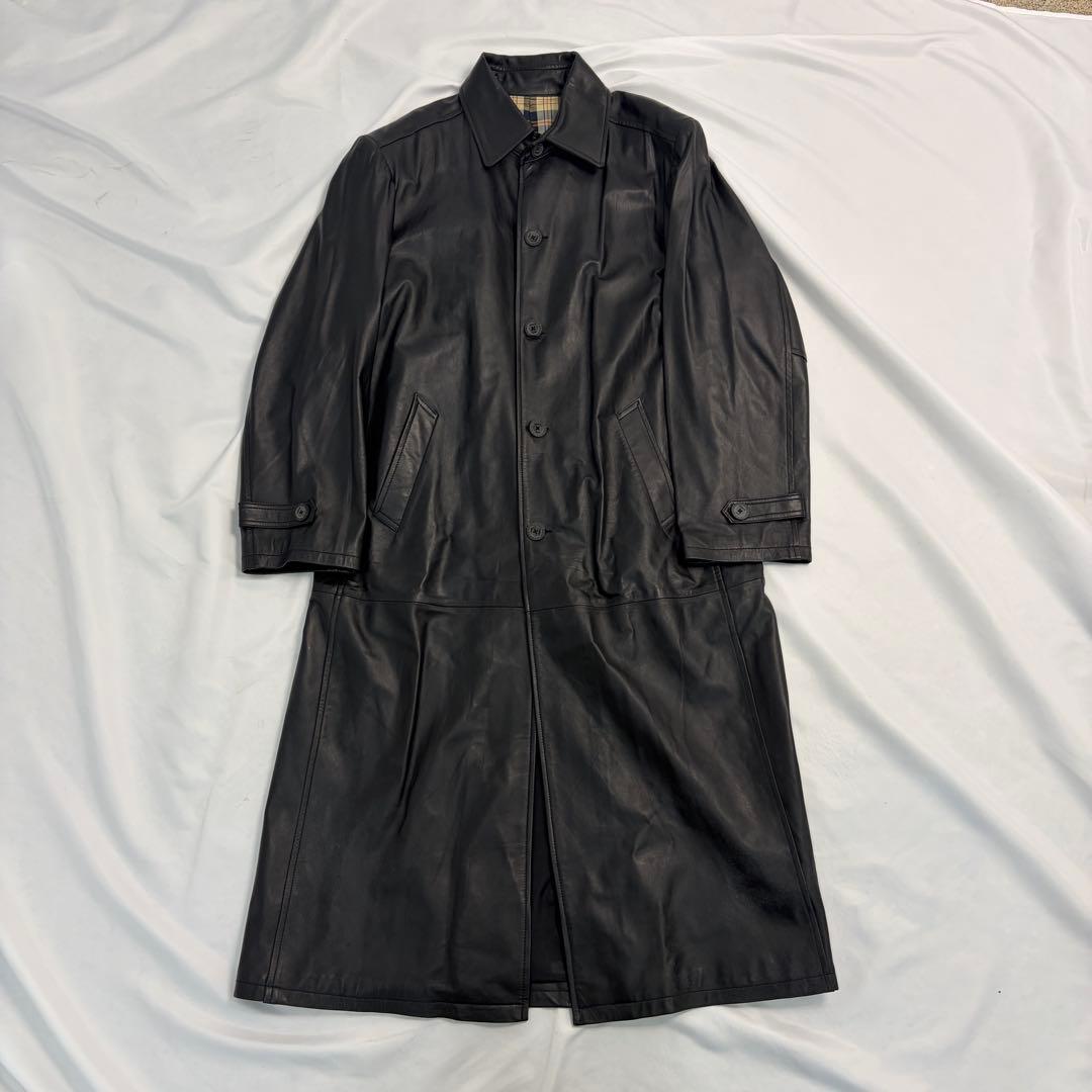 90's 00's oversize スーパーロングコート レザーコート