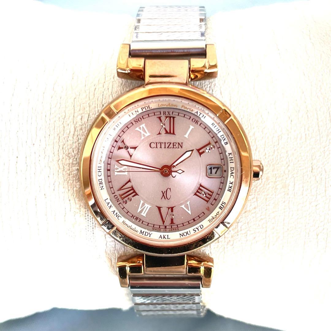 美品❣クロスシーxC H240　シルバー文字盤　チタン　スプリングバンド　稼働