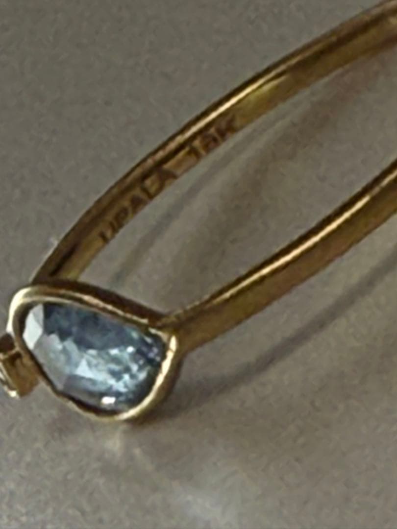 アクセサリー UPALA Aquamarine Teardrop Ring 18K (K18)
