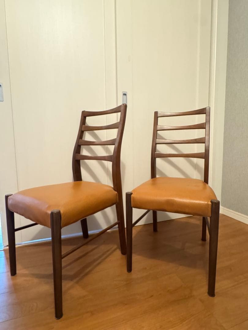 ダイニングチェア　2脚　ウォルナット　イス　ダイニング