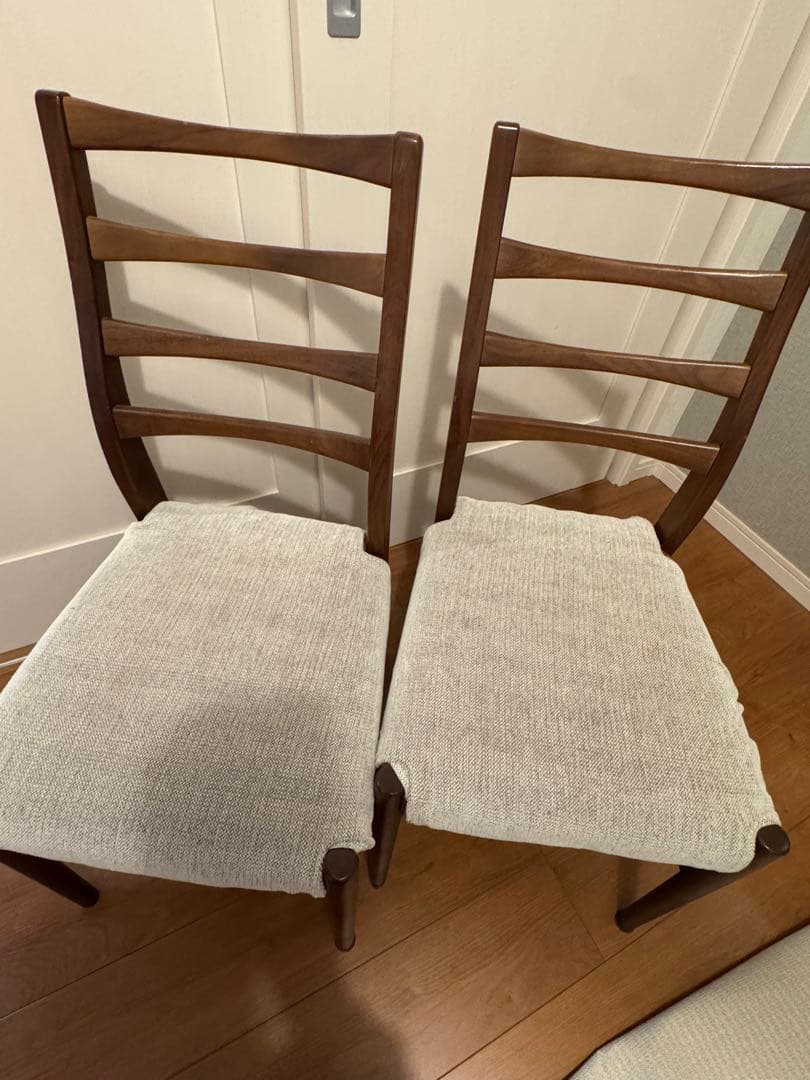 ダイニングチェア　2脚　ウォルナット　イス　ダイニング