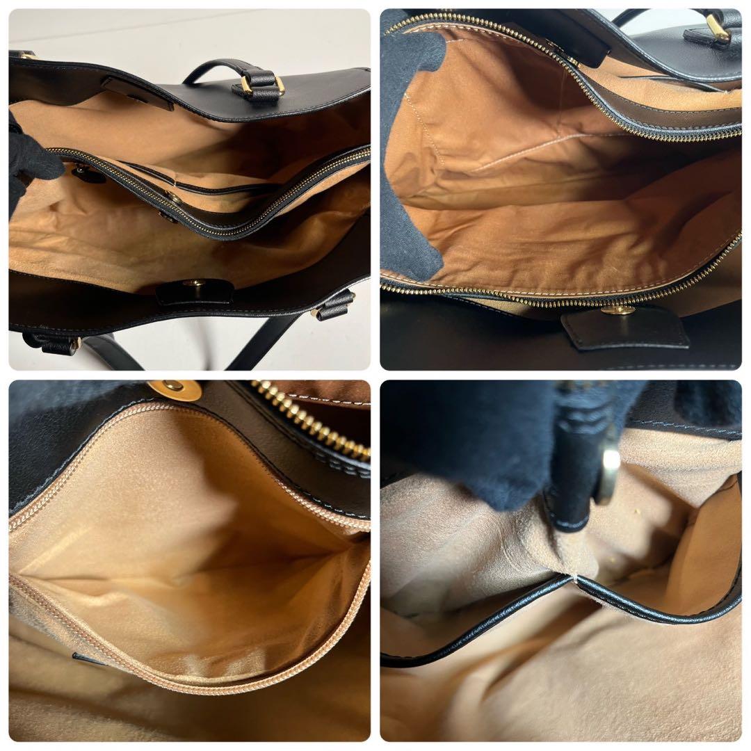 【極上美品✨】ボルドリーニセレリア トートバッグ 肩掛け レザー 黒