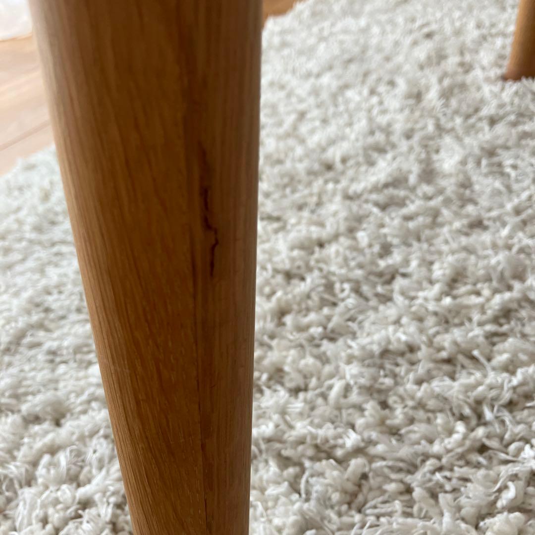 ラスカル様　無印良品　オーク材テーブル・丸脚・幅１５０ｃｍ幅　廃盤