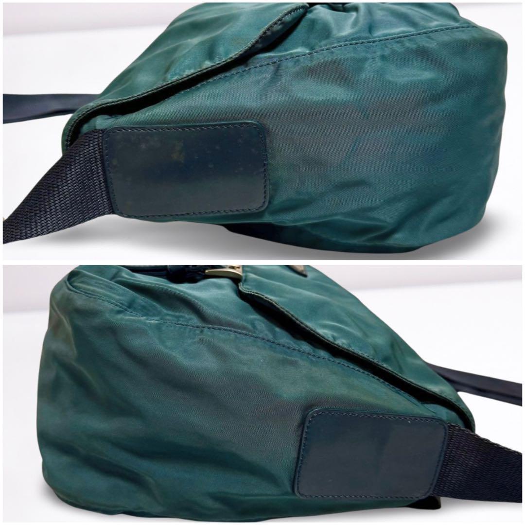 【正規品】プラダ PRADA 三角ロゴ メッセンジャー ギャラカード付 男女兼用