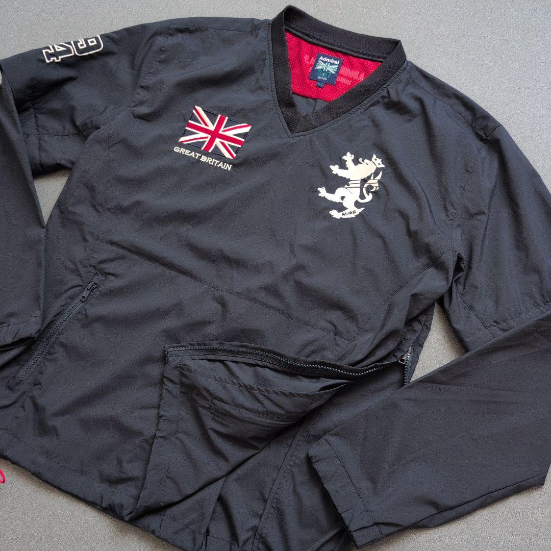 【美品】アドミラルゴルフ　刺繍ロゴ　2way Vネックスニード LL