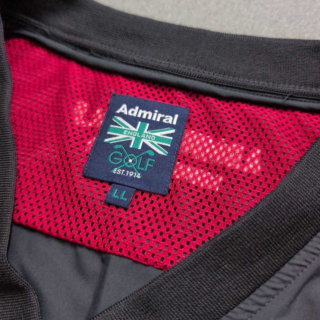 【美品】アドミラルゴルフ　刺繍ロゴ　2way Vネックスニード LL