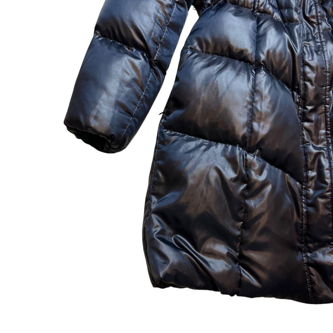 40 ブルーフォックス ファー ダウンコート Aライン フレア インディヴィ 紺