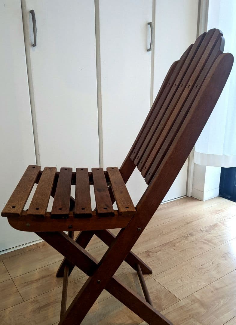 アンティーク木製折りたたみ椅子