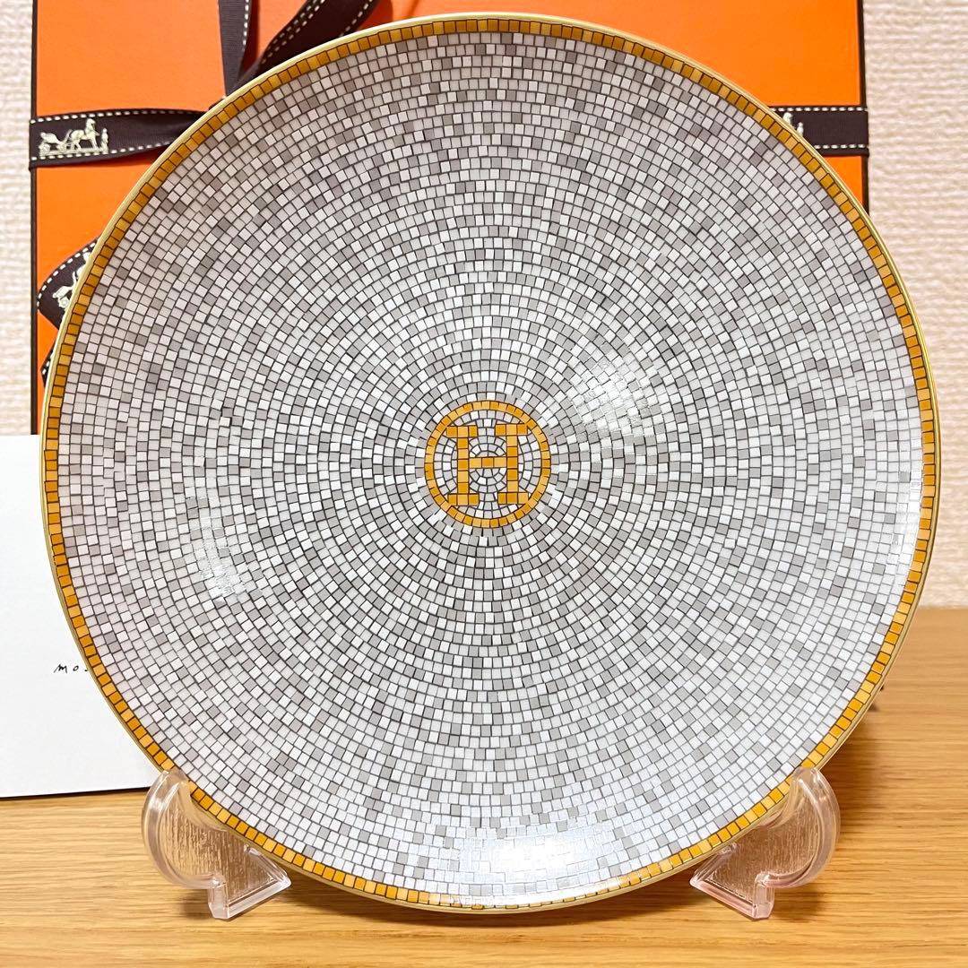 【新品 1枚 ギフト包装】エルメス　モザイク　ゴールド　パンプレート　16cm