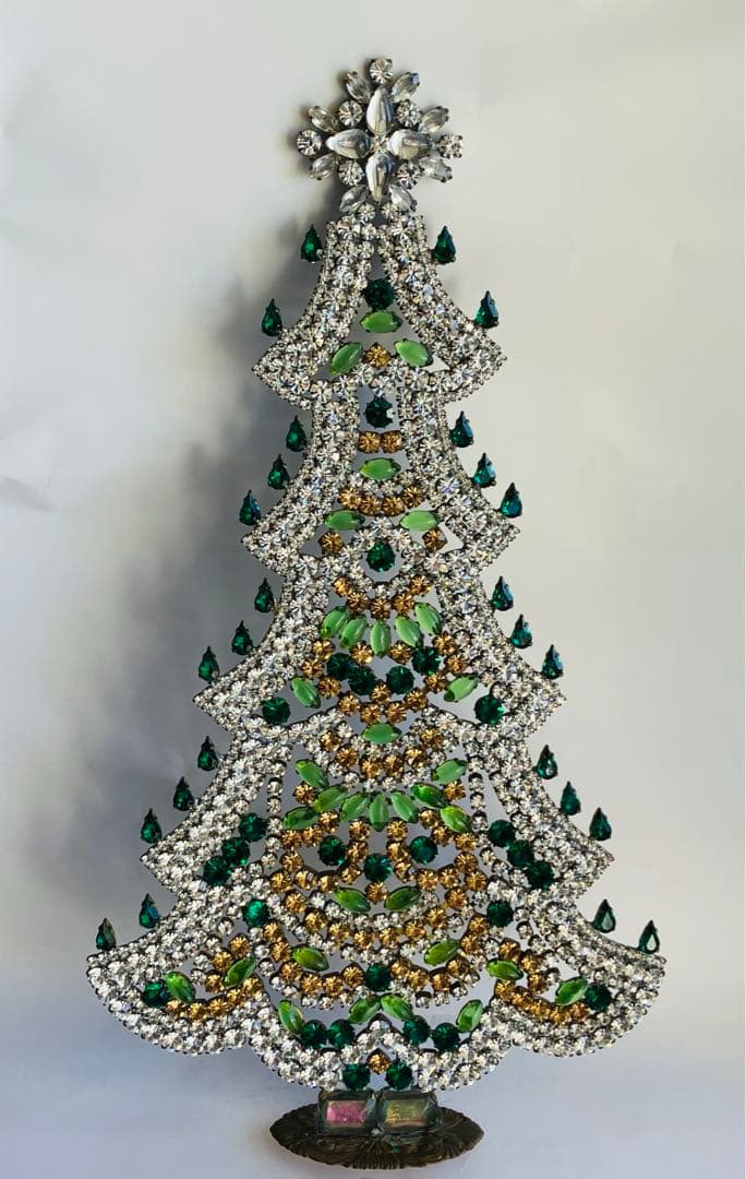 特大33cm◆ チェコ　ヴィンテージクリスマスツリー◆刻印あり