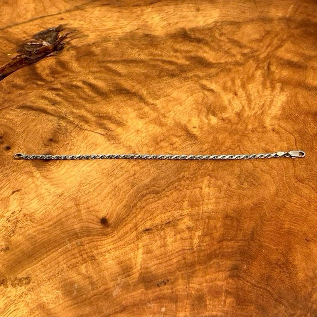 イタリア ヴィンテージ シルバー ツイスト チェーン ブレスレット 925