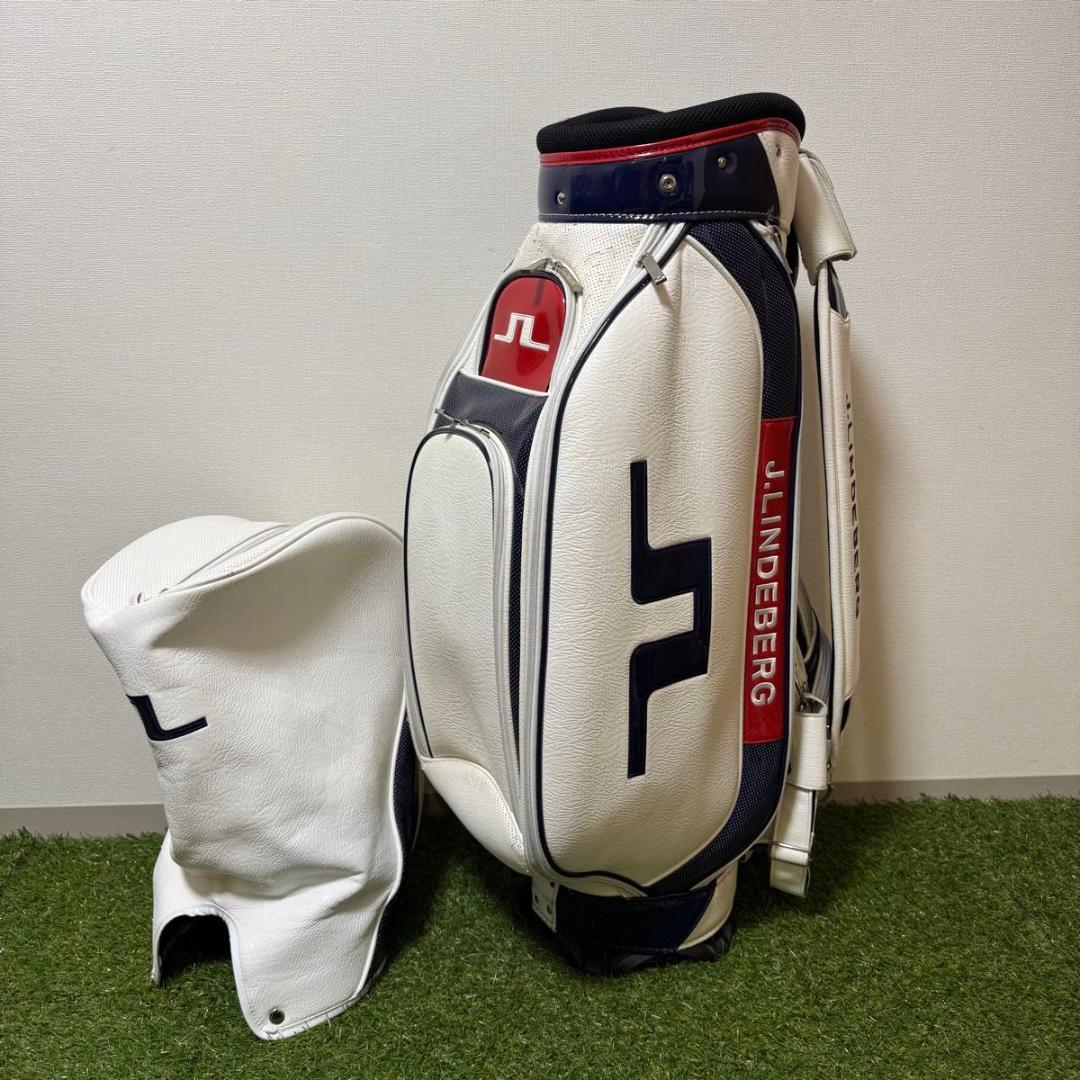 J.LINDEBERG J.リンドバーグ キャディバッグ レザー ホワイト