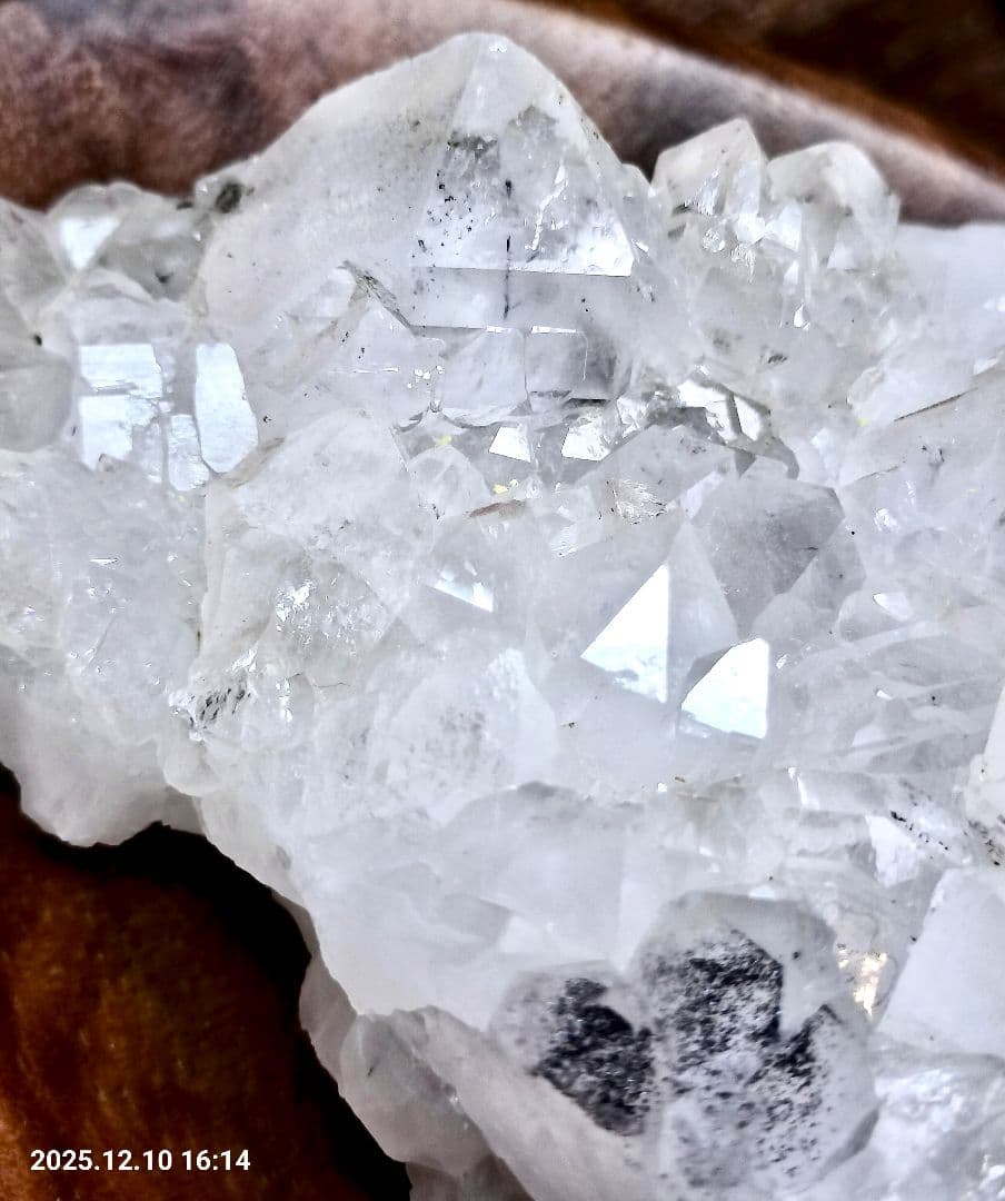 超希少 天然 ヒマラヤ ブラックファントム水晶クラスター 虹 ヒマラヤ水晶 原石