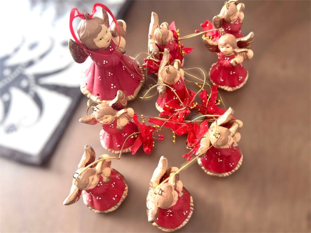 陶器製　天使たちのモビール　 吊り下げ　インテリア　欧州購入品