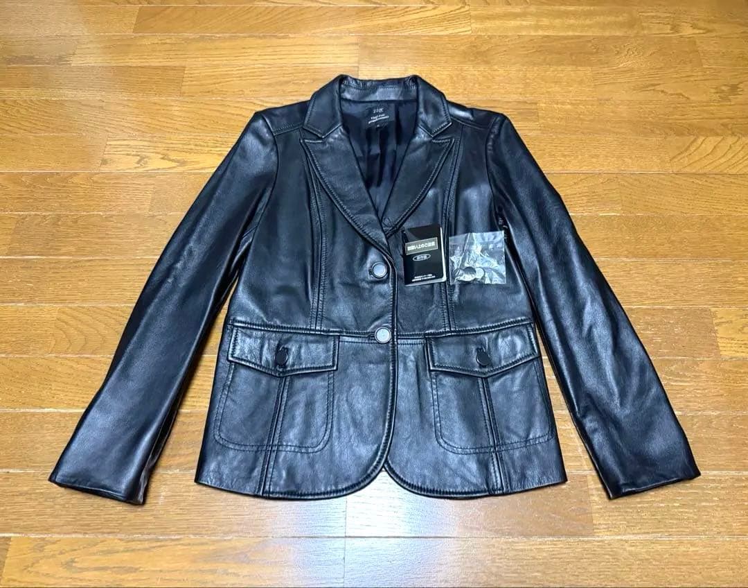 【試着のみ】 23区 ラムレザージャケット テーラードジャケット 44