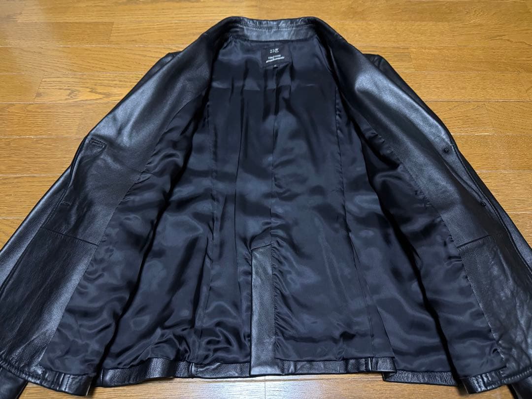【試着のみ】 23区 ラムレザージャケット テーラードジャケット 44