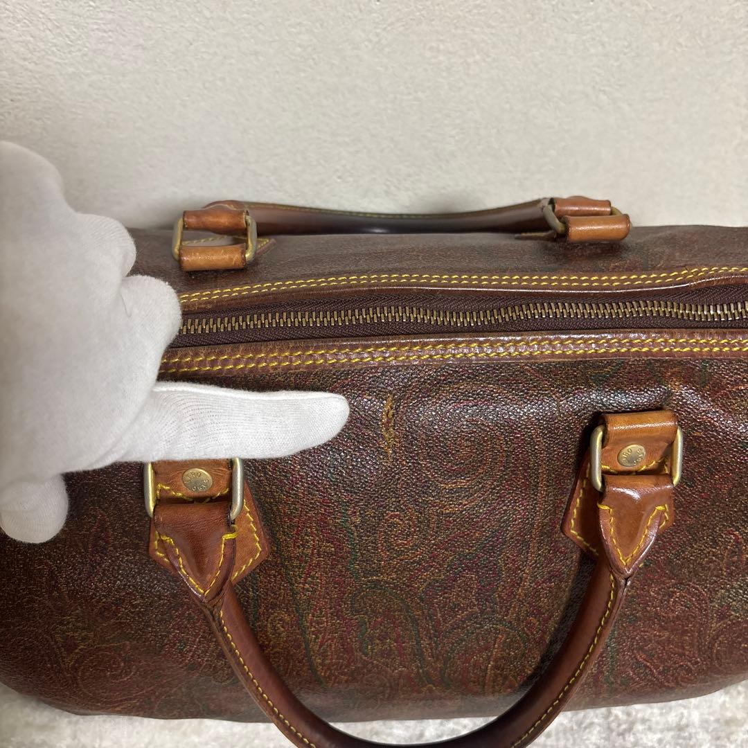 【お値下げ！専用箱&袋付】エトロ/ETROミニボストンバッグ ペイズリー 南京錠