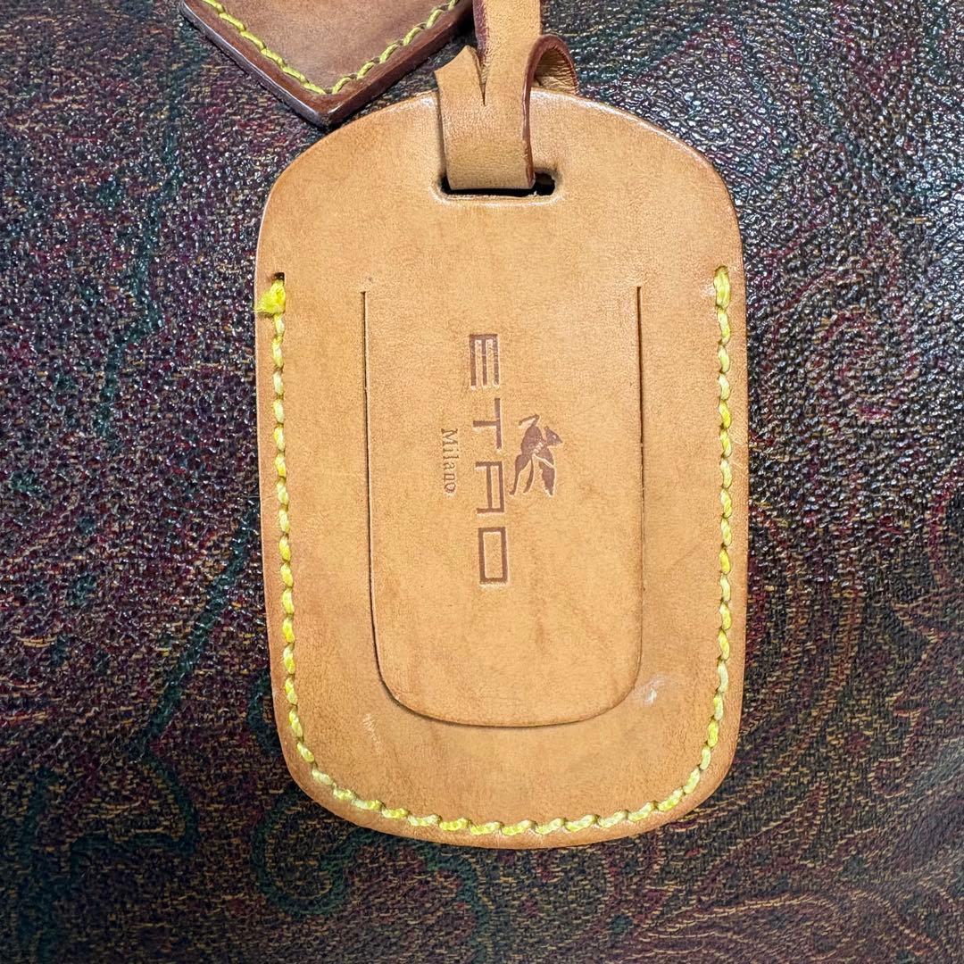 【お値下げ！専用箱&袋付】エトロ/ETROミニボストンバッグ ペイズリー 南京錠