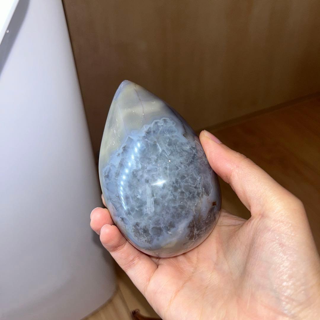 瑪瑙 卵 ジオード 結晶 天然石 465g