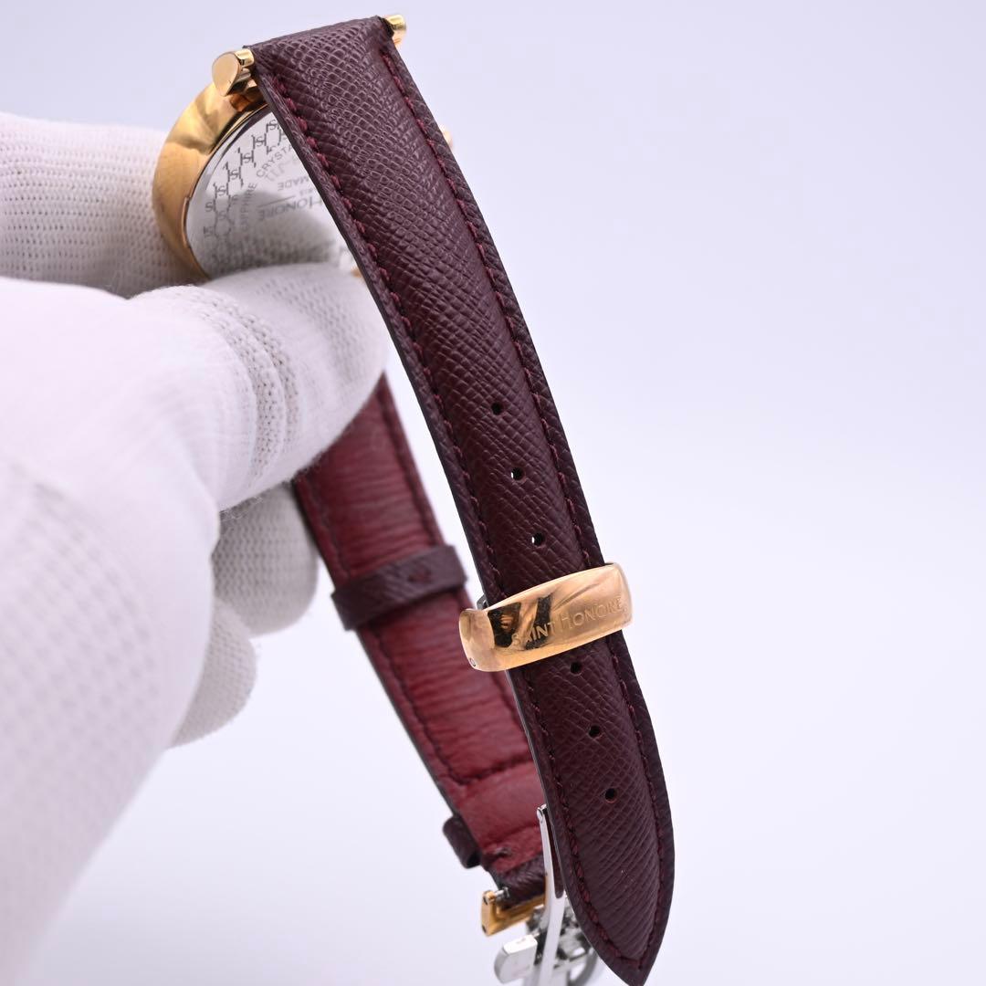 SAINT HONORE レディース 腕時計 クォーツ ダイヤ 装飾 新品電池