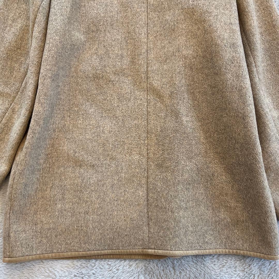 PAPAS♡メンズ ウールステンカラーコード 本革パイピング 52 LL