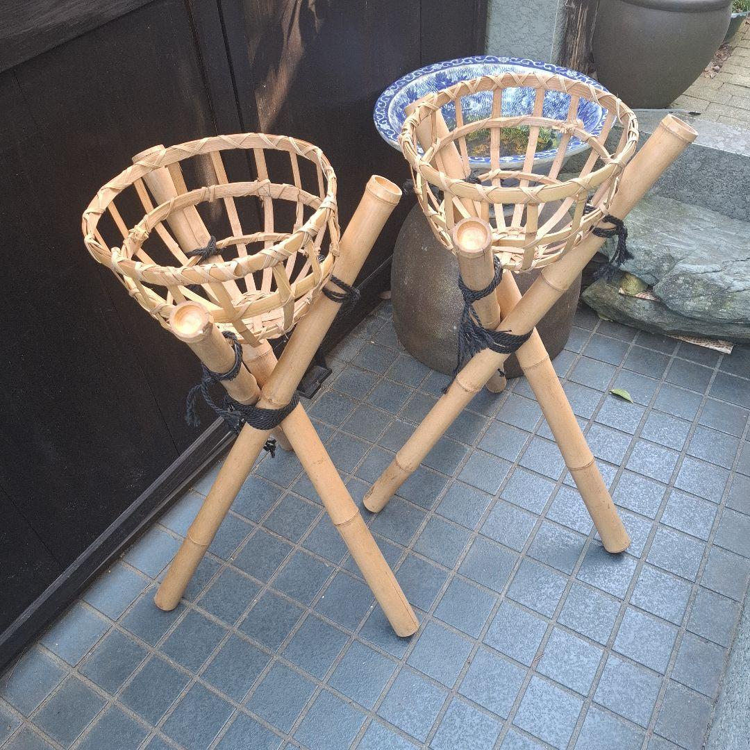 No.懐石館　料亭　懐石　篝火　松明　灯り　骨董　古民具　一対セット