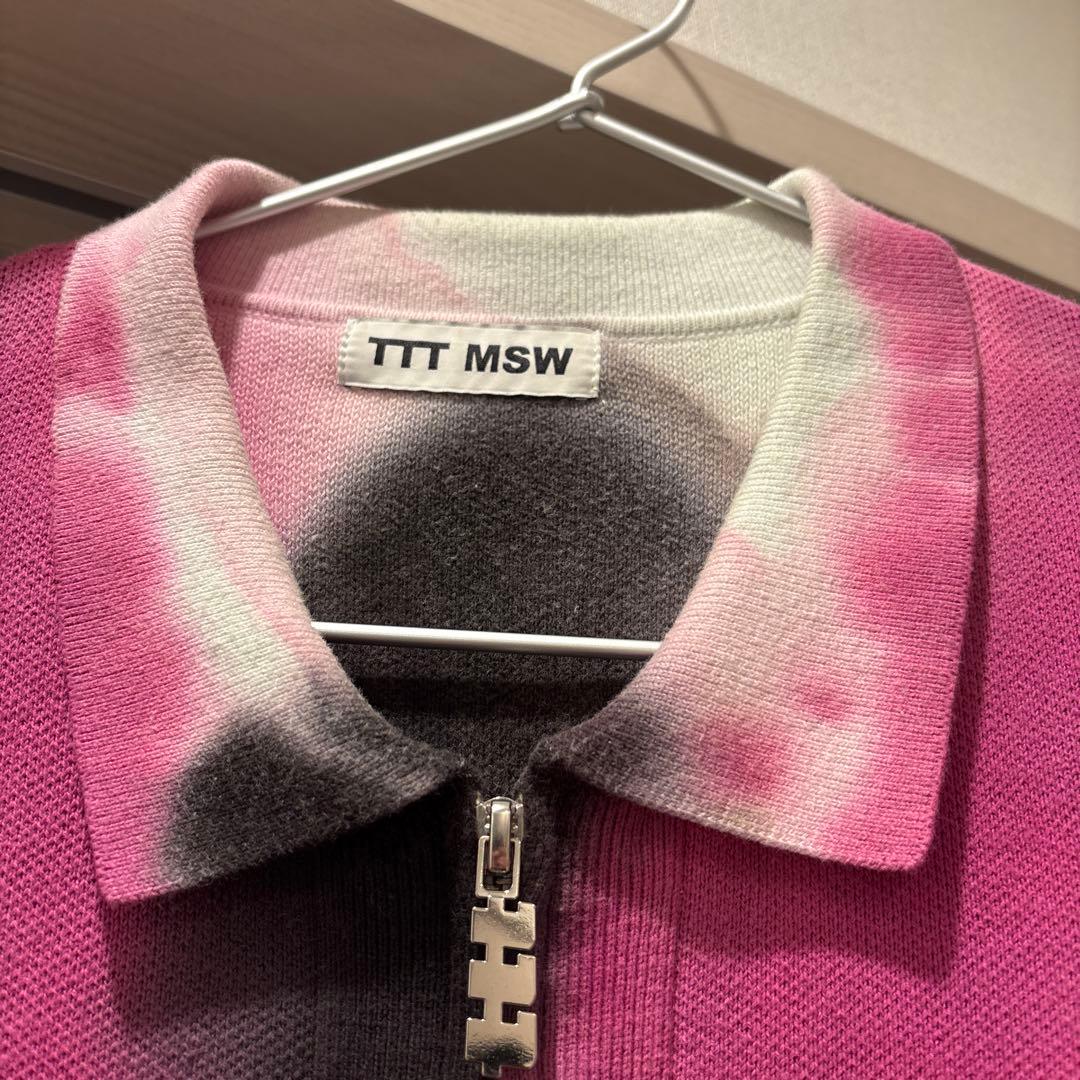 TTT_MSW ニットポロ　タイダイ