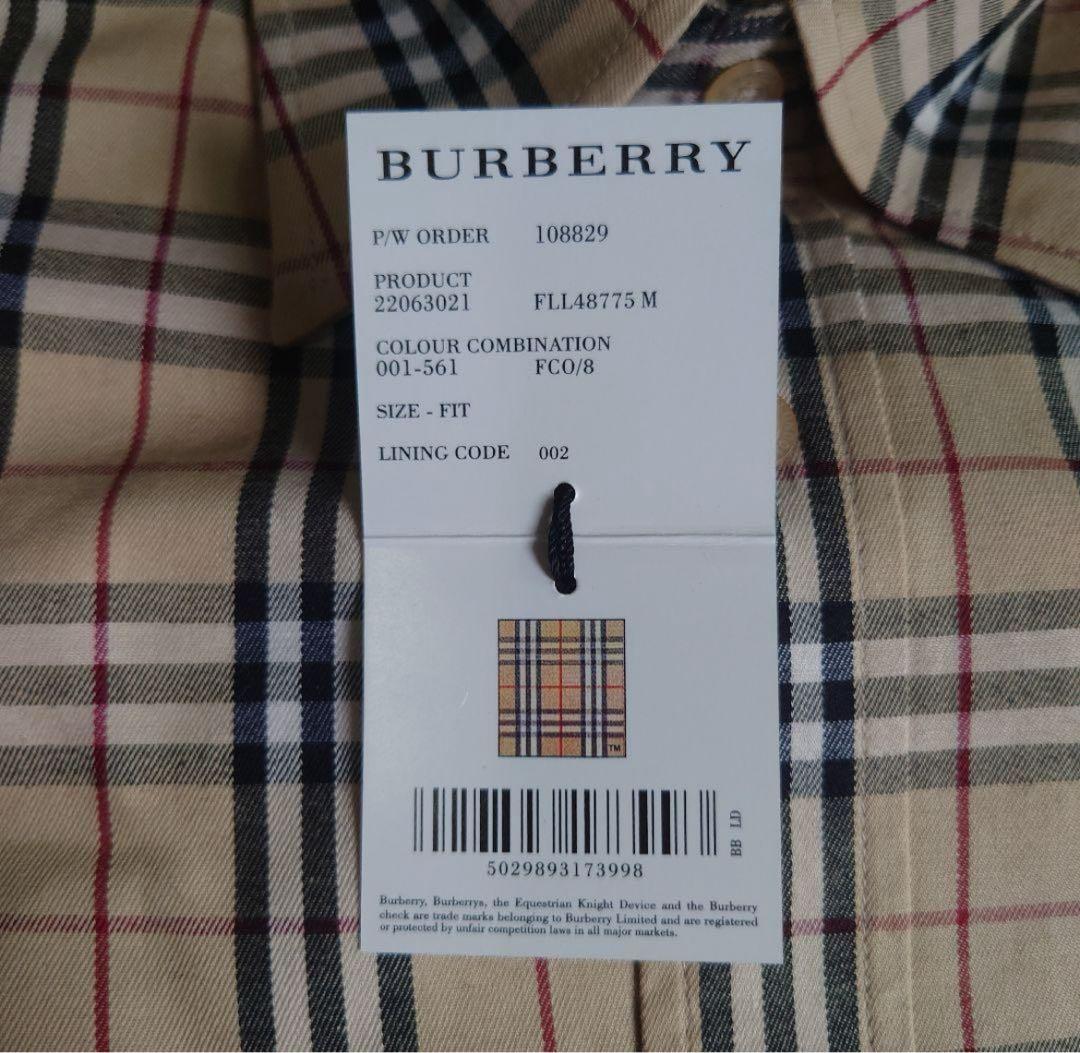 バーバリーBURBERRY 半袖チェックシャツ Lサイズ