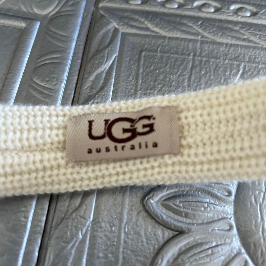 UGG アグ 耳あて イヤーマフ ホワイト ニット ボア